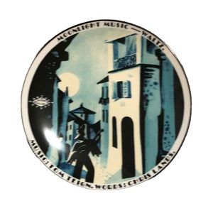 BIA Devon Music Moonlight Music-Waltz Plate c 2003 Vintage Ceramic